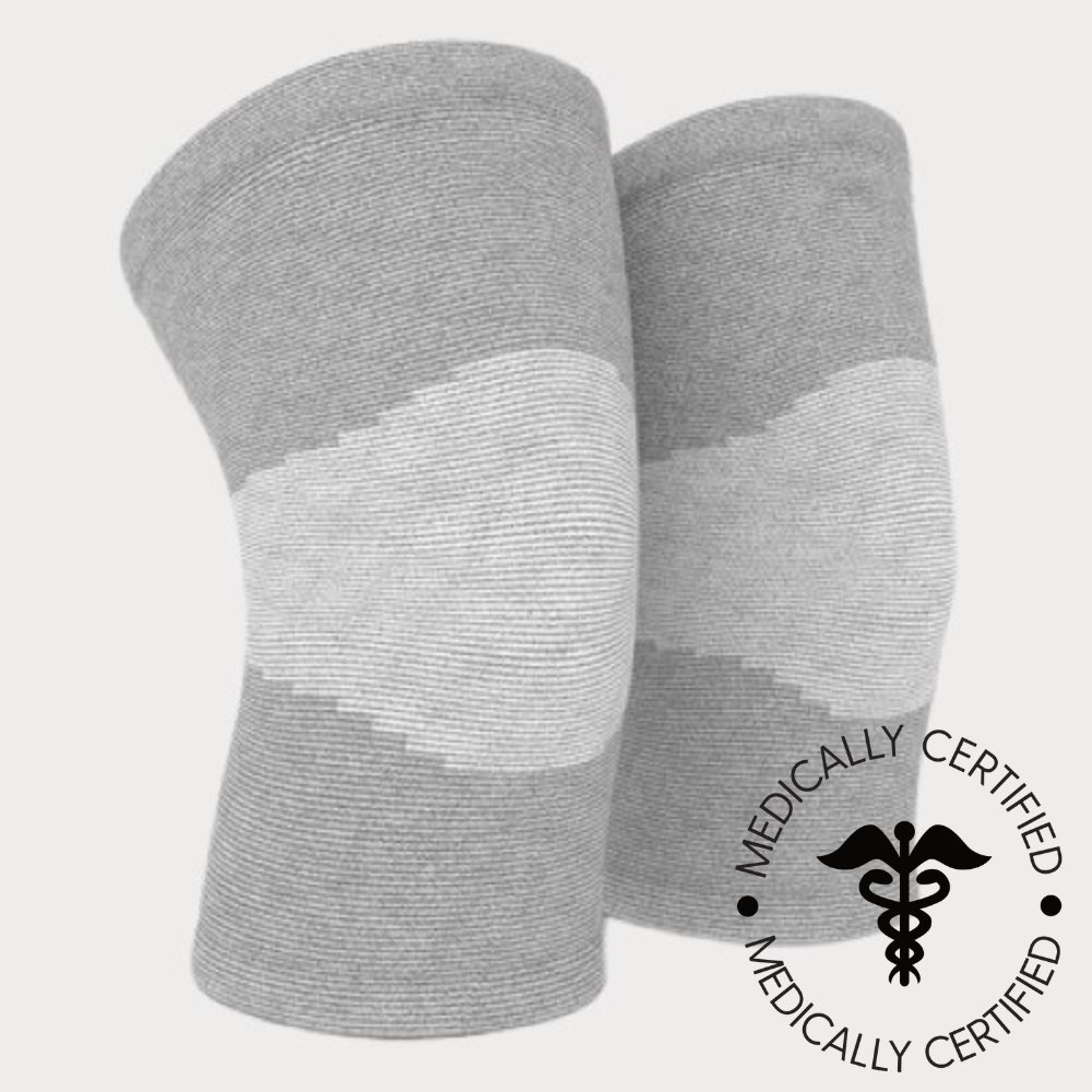 Unisex Bamboo Elastic Warm Knee Sleeves | Pack of 2