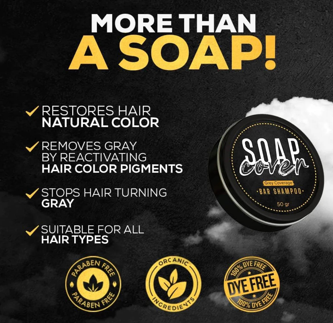 Natural Organic Shampoo Soap | Herbal Hair Repair Care | Buy 1 Get 1 Free