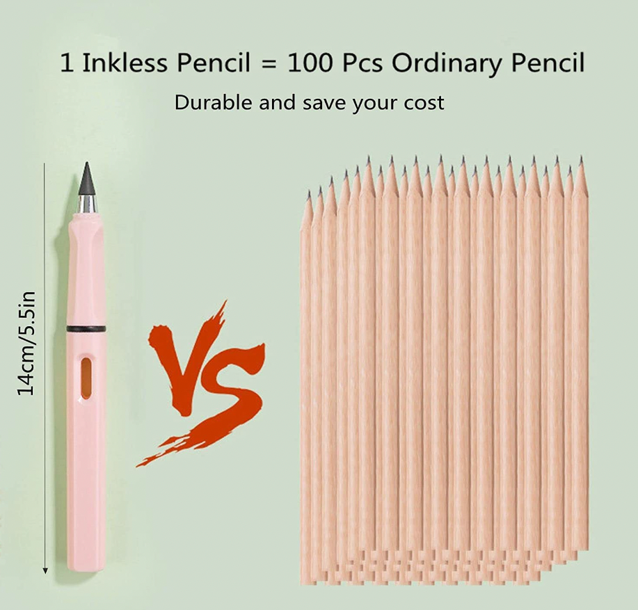 Eternal Inkless Pencils - No Smudges - Erasable - Set of 4 Pencils