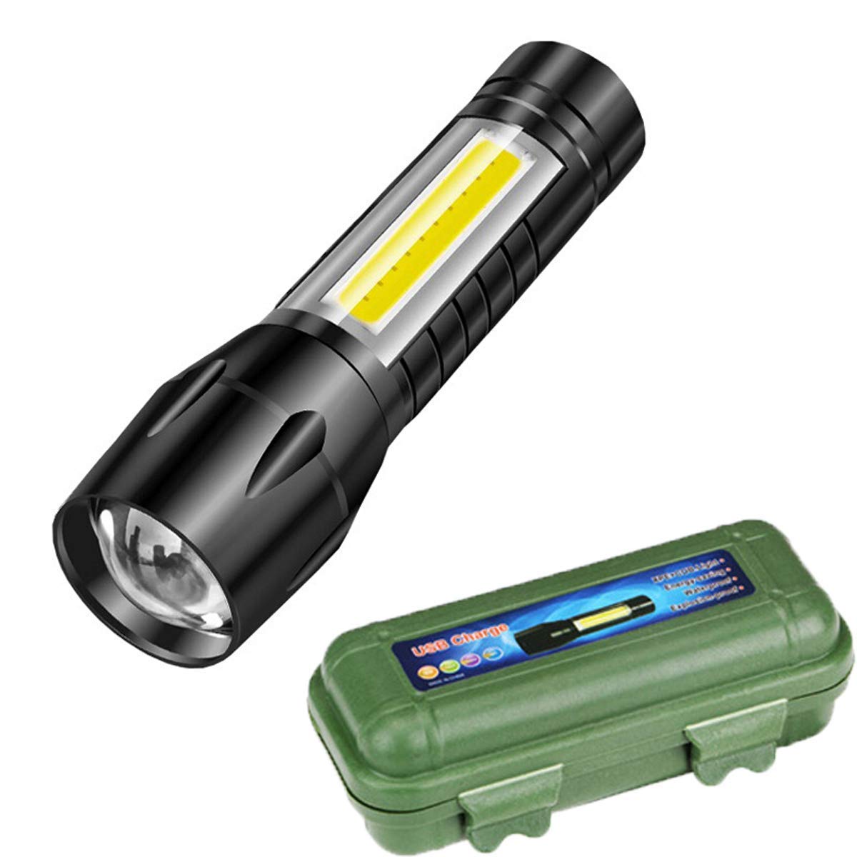 Mini Flashlight / Torch | Rechargeable | Adjustable Focus | Pack of 1