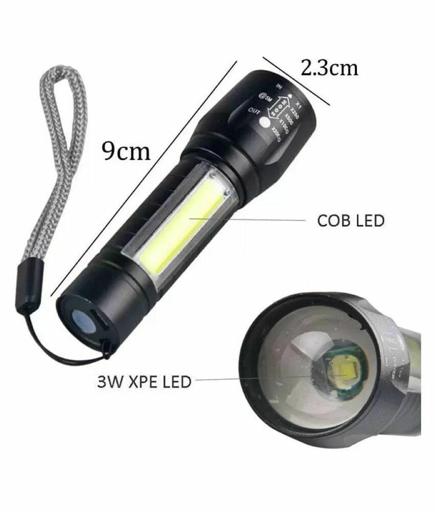 Mini Flashlight / Torch | Rechargeable | Adjustable Focus | Pack of 1