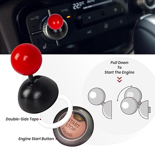 Car Push Button Start Joystick | Zinc Alloy | Pack of 1