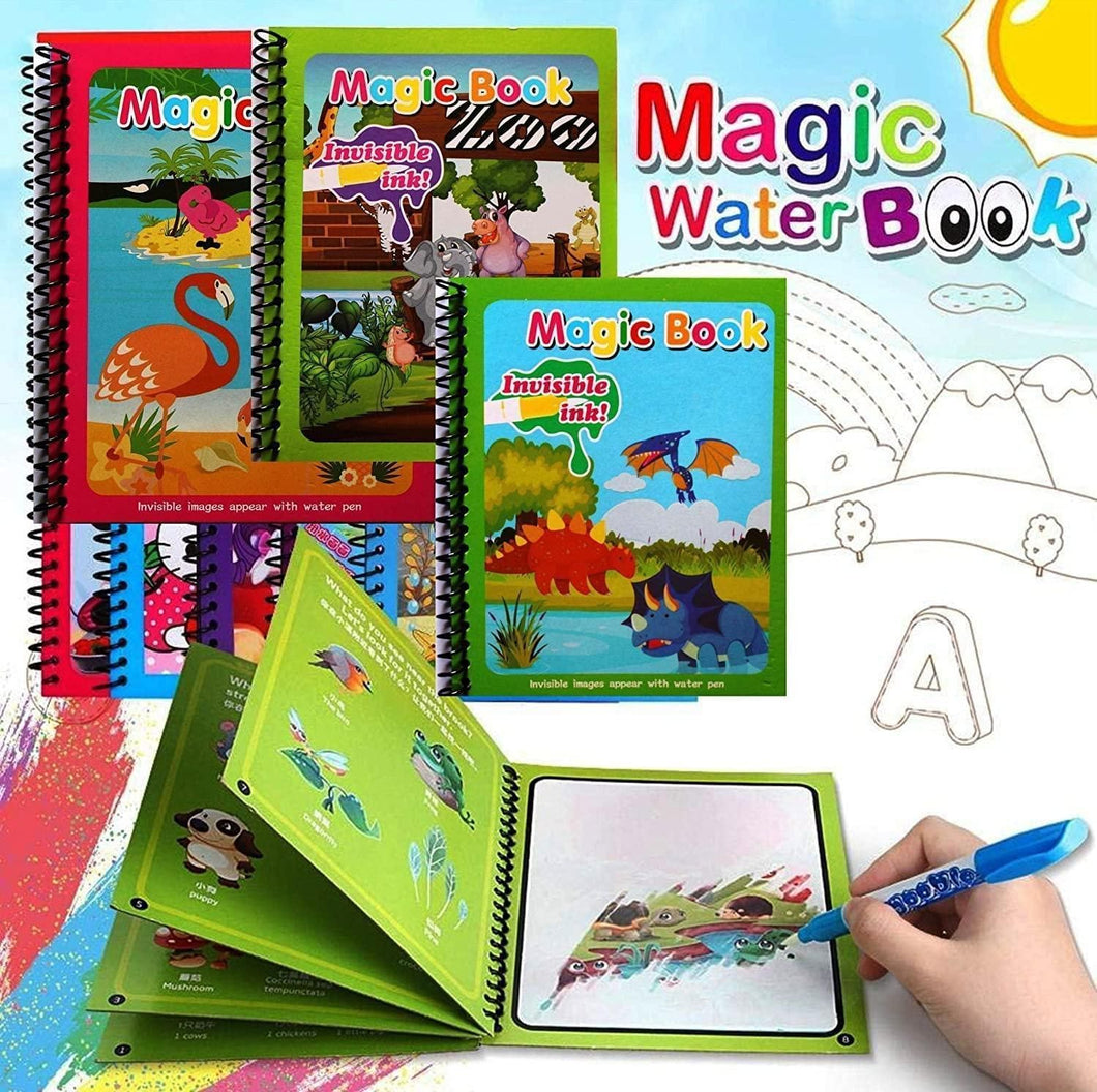 Reusable Water Painting Book | Smudge-Free | Pack of 4 Books