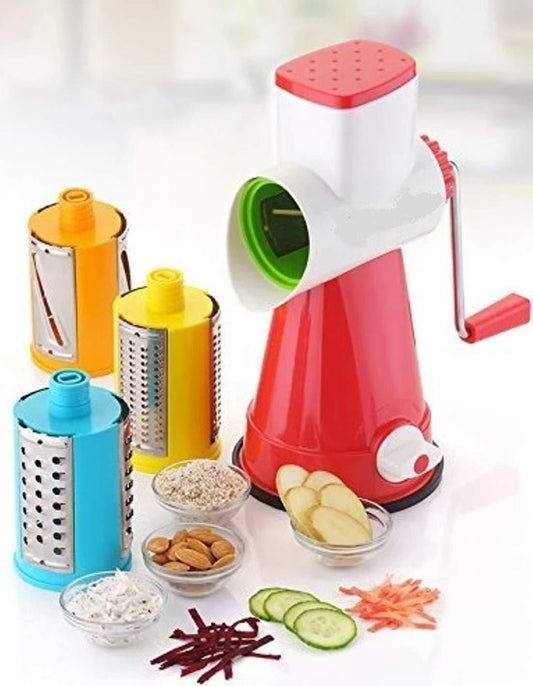 4 in 1 Rotary Drum Vegetable Grater & Slicer | Pack of 1