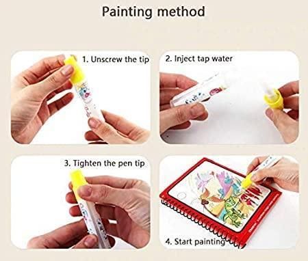 Reusable Water Painting Book | Smudge-Free | Pack of 4 Books