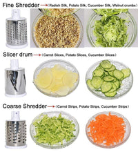 Load image into Gallery viewer, 4 in 1 Rotary Drum Vegetable Grater &amp; Slicer | Pack of 1
