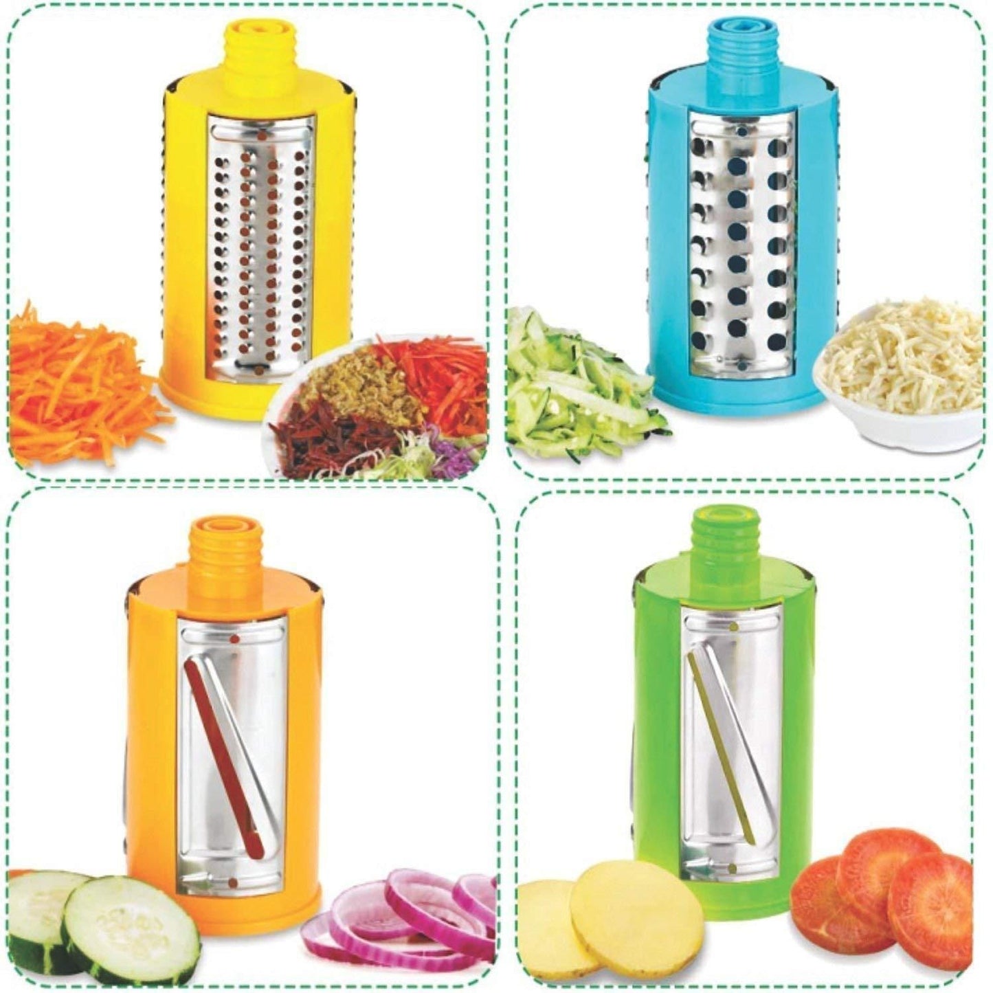 4 in 1 Rotary Drum Vegetable Grater & Slicer | Pack of 1